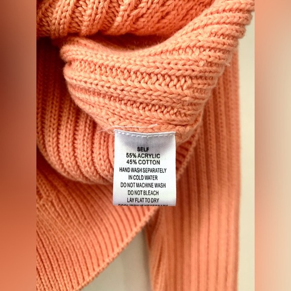 Vestique Peach Ribbed Knit Sweater NWT - Picture 10 of 10